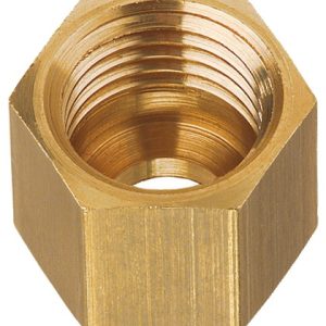 Tuerca de latón para tubo de cobre de 8 mm, paso M14 x 1,5F.